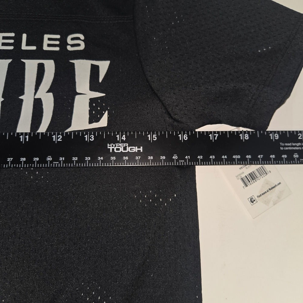 Ice Cube Los Angeles Mesh Jersey Crop Top Black 69 Graphic Shirt XXS NWT - Picture 3 of 5